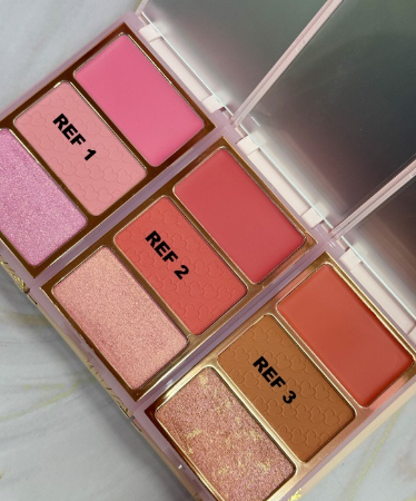 Rubor Velvet Crush x3 Crema, Polvo, Highlight Bloomshell BL-R420 - T01