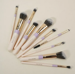 Kit De Brochas Fluffy  X10 Profesional Montoc LP669 - Beige