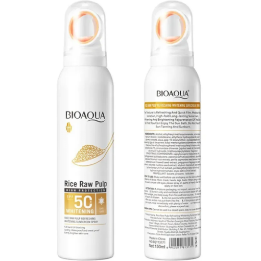 Protector Solar Con Extracto De Arroz En Aerosol Bioaqua BQY13171