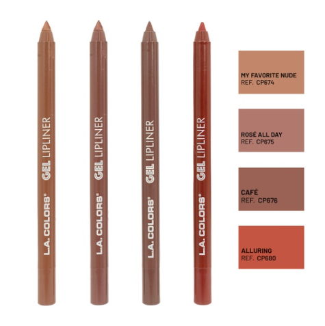 Delineador En Gel Para Labios Larga Duración LA Colors - Café