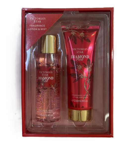 Estuche De Regalo Victoria's Star Red Locion Y Splah Reprose