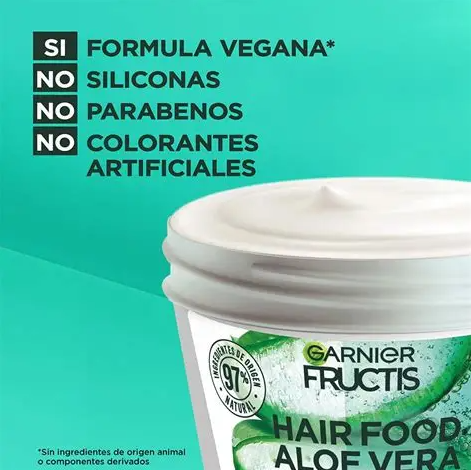 Mascarilla para Cabello Deshidratado Hairfood Aloe Hidratacion Garnier 350 ML