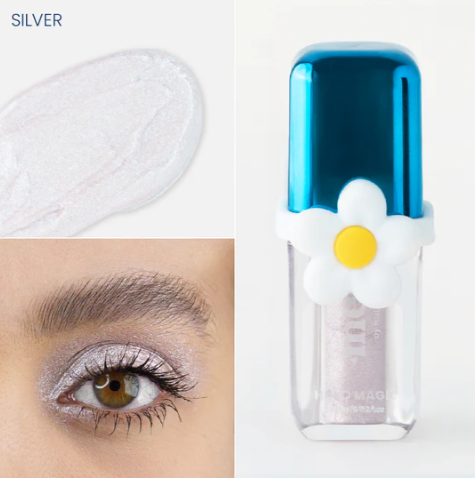 Sombra E Iluminador Liquido Colección Pitufos Tono Silver Ruby Rose PT-1000