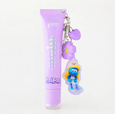 Lip Gloss Con Llavero Colección Pitufos Ruby Rose - Blueberry PT-2001