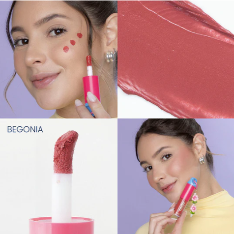 Rubor Liquido Con Llavero Coleccion Pitufos Ruby Rose - Begonia PT-6000