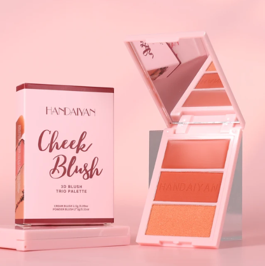 Paleta de Rubor x 3 Cheek Blush Handaiyan H3023