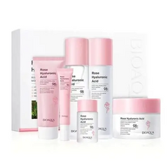 Kit Rosas Bioaqua: Jabón, Tónico, Serum, Crema, Locion, Contorno ojos