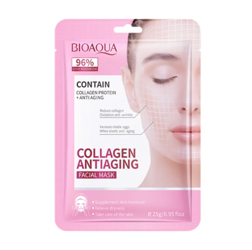 Mascarilla en Velo Colageno Bioaqua Rosada BQY80854