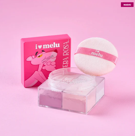 Polvo Suelto Loose Powder 4 Tonos Melu Colección Pantera Rosa 18g