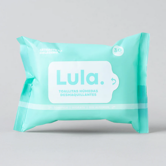 Toallas Desmaquillantes Lula Skin Colageno x30 Unidades Lula