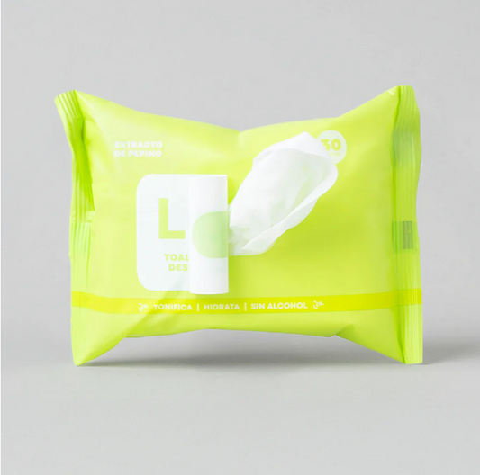 Toallas Desmaquillantes Lula Skin Pepino x30 Unidades Lula