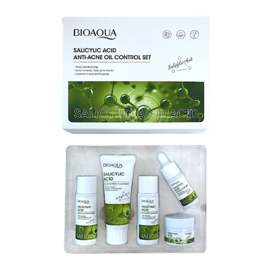 Kit Mini Salicilico:  Jabón, Tónico,Serúm, Crema, Locion Bioaqua BQY86143