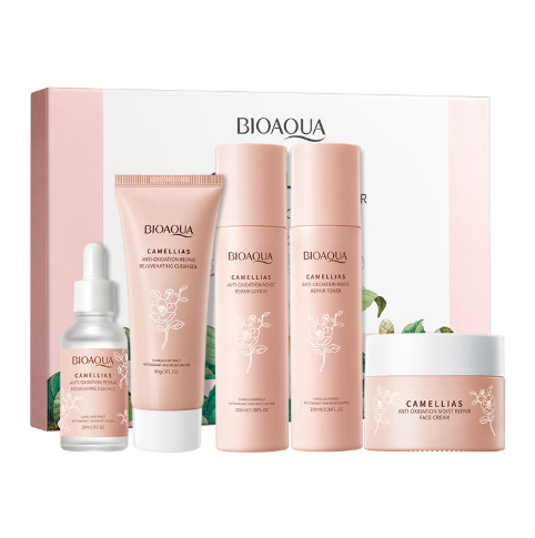 Kit Camellias Bioaqua: Jabón,Tónico,Serúm,Crema,Locion BQY46048