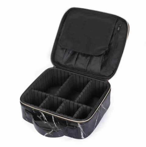 Maleta Mediana Marmol Negra con Divisiones 26 x 23 x 9 MM-N