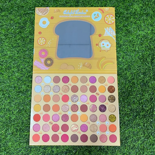 Paleta De Sombras Bakery 63 Tonos Con Espejo Colorful Rainbow
