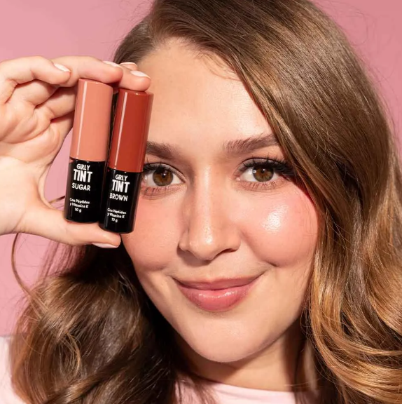 Tinta Para Labios Y Mejillas Con Péptidos Girly - Tono Brown
