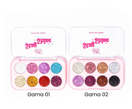 Paleta de Glitter Stay Shine Alta Pigmentación x8 Tonos Engol M22-B