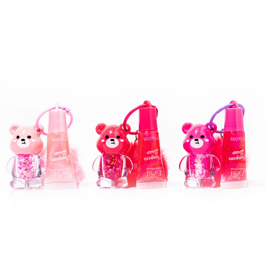 Brillo Gloss Pompon Bear Con Llavero Tonso Surtidos Engol COJ-404