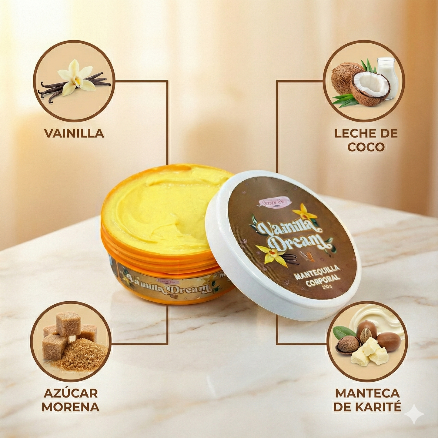 Mantequilla Corporal Hidratante Dream On Cosmetics 250mL - Vainilla Dream DRM37