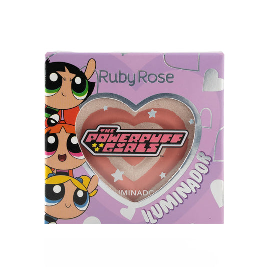 Iluminador Corazon Mosaico Tono 02 Chicas Superpoderosas  Ruby Rose PW-1012-2