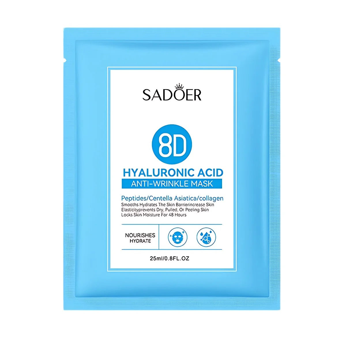 Mascarilla En Velo 8D Con Peptidos Centella Asiatica Y Colageno Sadoer SD05861