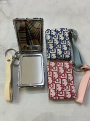 Espejo Plegable Para Bolso Con Doble Aumento Y Llavero