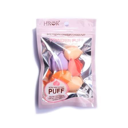 Kit Mini Beauty Blender X5 Unidades Powder Puff Tonos Surtidos