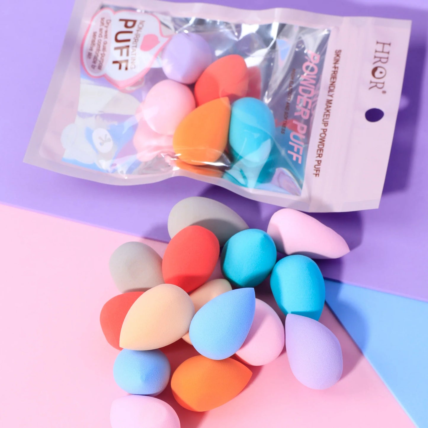 Kit Mini Beauty Blender X5 Unidades Powder Puff Tonos Surtidos