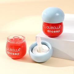 Balsamo Humectante para Labios Colores Rojos Olibolla Aplicador Silicona LA-L177