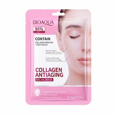 Mascarilla en Velo Colageno Bioaqua Rosada BQY80854