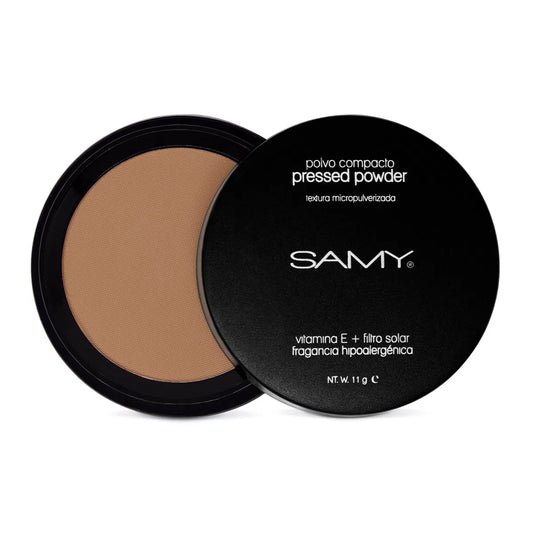 Polvo Compacto Micropulverizado con Vitamina E + Filtro Solar #05 Aceituna Samy
