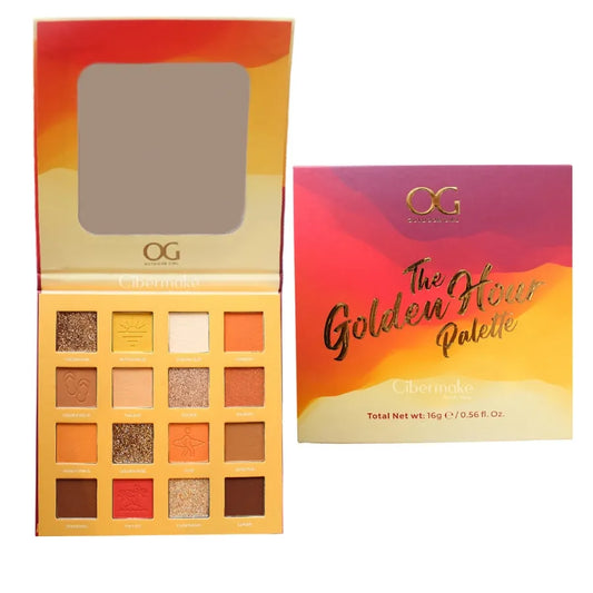 Paleta de Sombra The Golden Hour x 16 Tonos Cálidos OG DE7270