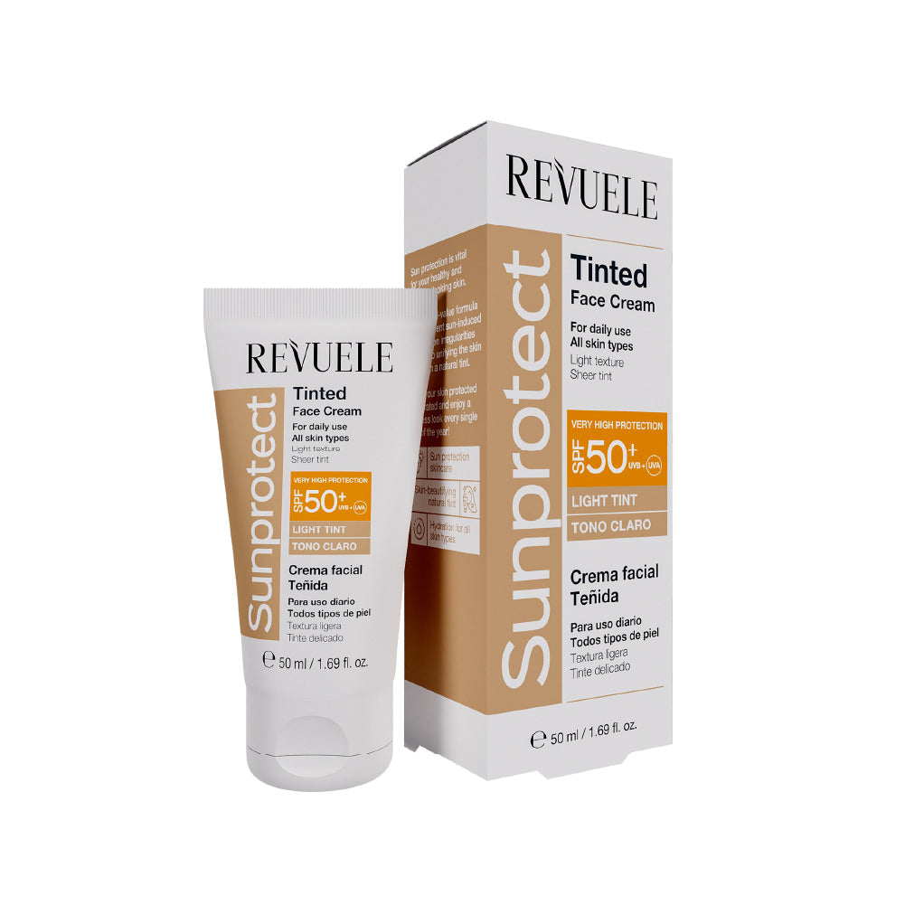 Protector Facial con Color Tono Claro - Medio SPF 50 Revuele - 50ML