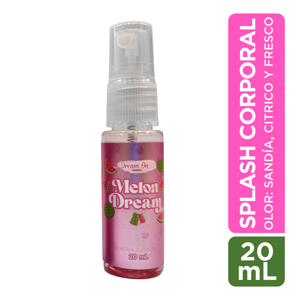 Mini Splash Corporal Aqua Refresh Dream On Cosmetics 20ml -Melon Dream DRM40