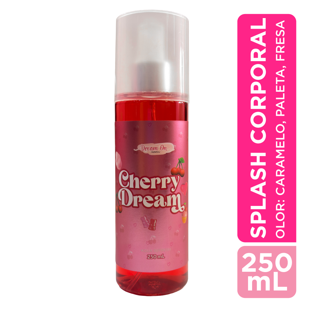 Splash Corporal Aqua Refresh Dream On Cosmetics 250mL - Cherry Dream DRM23
