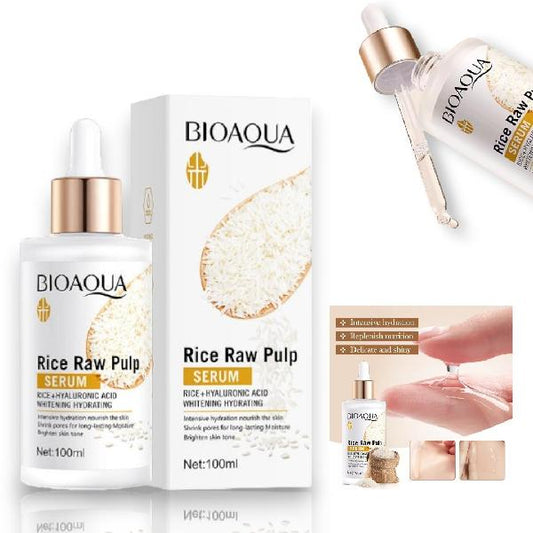 Suero Facial Aclarante Extracto Arroz y Acido Hialuronico Bioaqua BQY11428