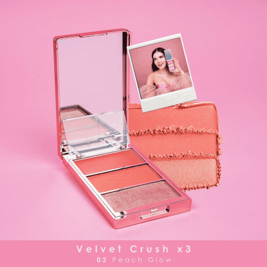 Rubor Velvet Crush x3 Crema, Polvo, Highlight Bloomshell BL-R420 - T02