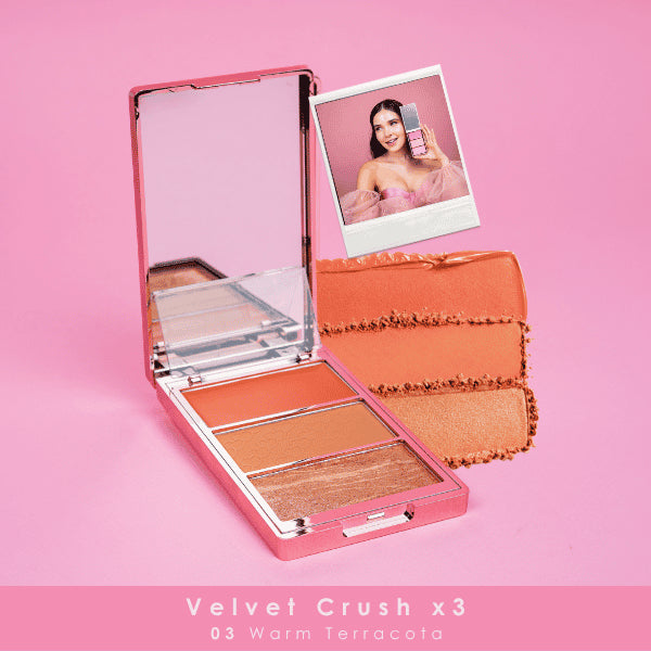 Rubor Velvet Crush x3 Crema, Polvo, Highlight Bloomshell BL-R420 - T03