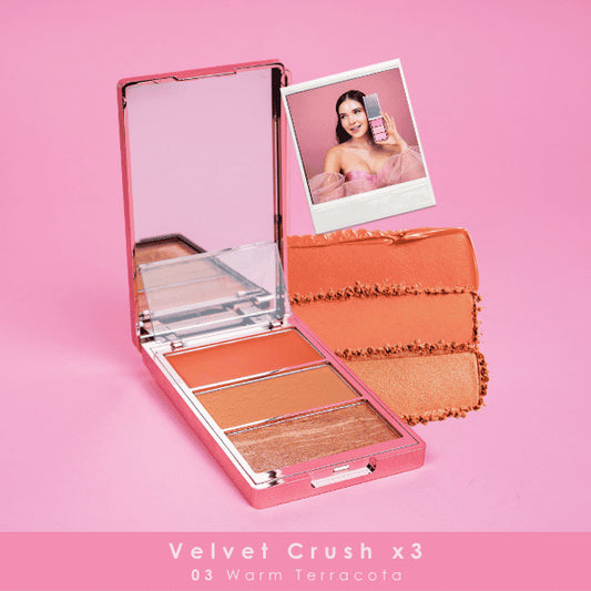 Rubor Velvet Crush x3 Crema, Polvo, Highlight Bloomshell BL-R420 - T03