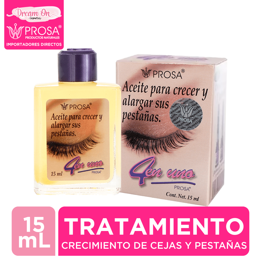 Aceite crecimiento de pestañas tratamiento y desmaquillante - Prosa 15 ml r11405