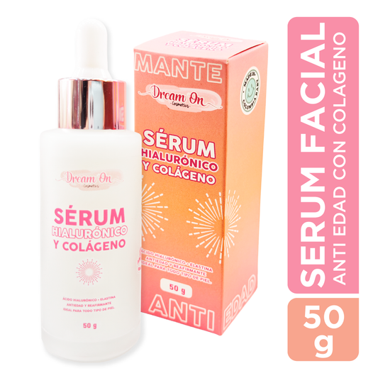 Serum Facial Antiedad Colageno Y Acido Hialuronico 50g |Dream On Cosmetics DRM03