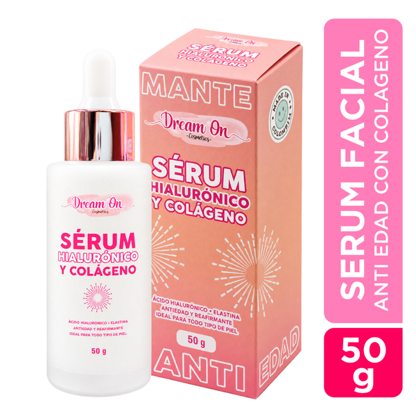 Serum Facial Antiedad Colageno Y Acido Hialuronico 50g |Dream On Cosmetics DRM03