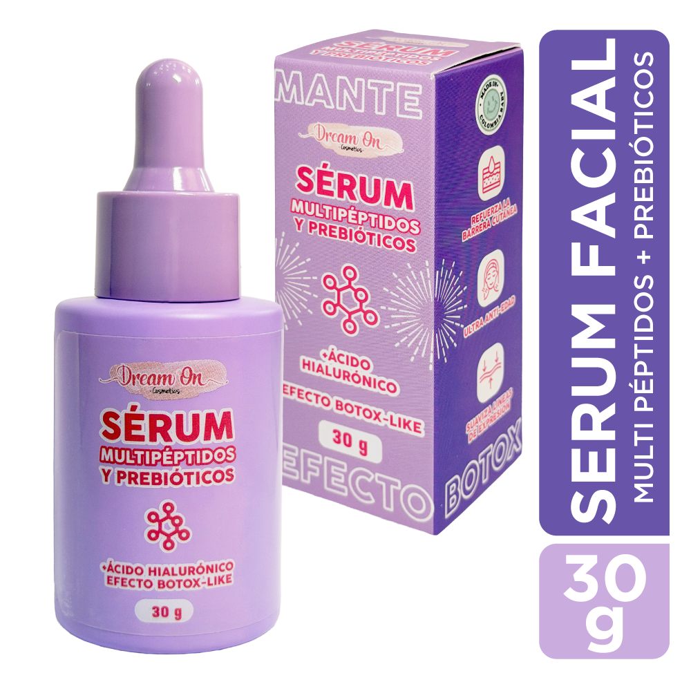 Serum Facial Antiedad Multi Peptidos 30mL - Dream On Cosmetics DRM65
