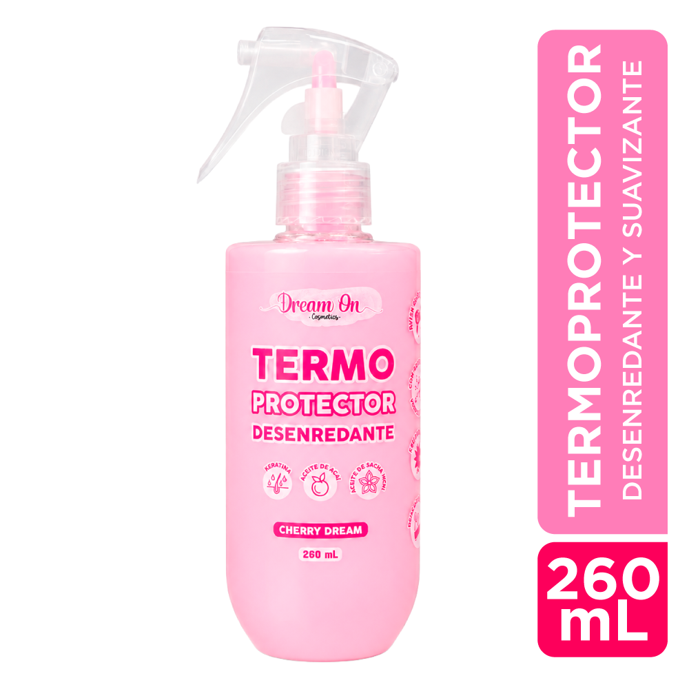 Termoprotector Capilar Desenredante - Dream On Cosmetics 260mL - Cherry Dream DRM71