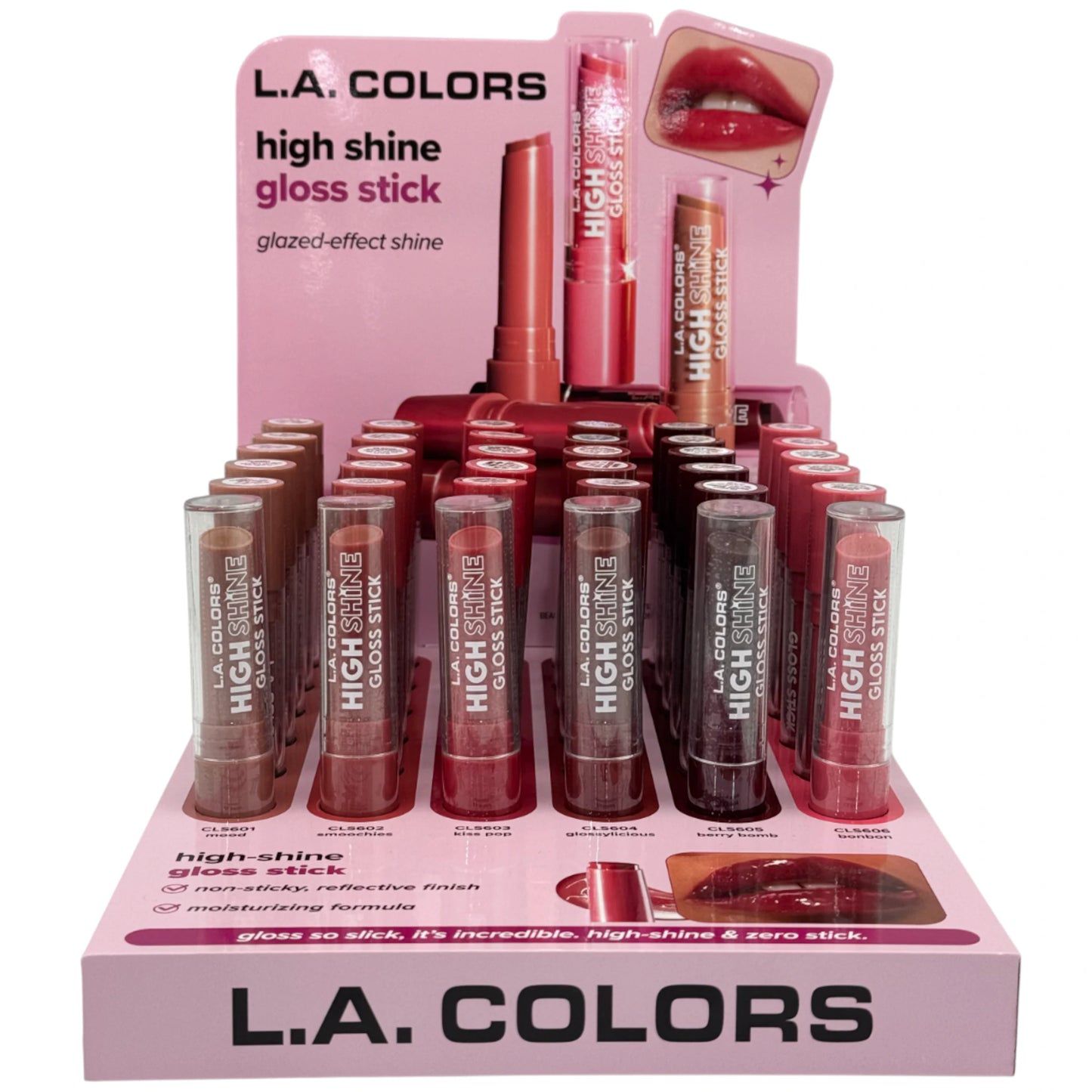 Lip Balm High Shine Larga Duración LA Colors - 03 Kiss Pop