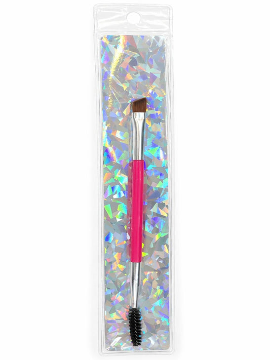 Brocha Doble Individual Para Cejas Rosada
