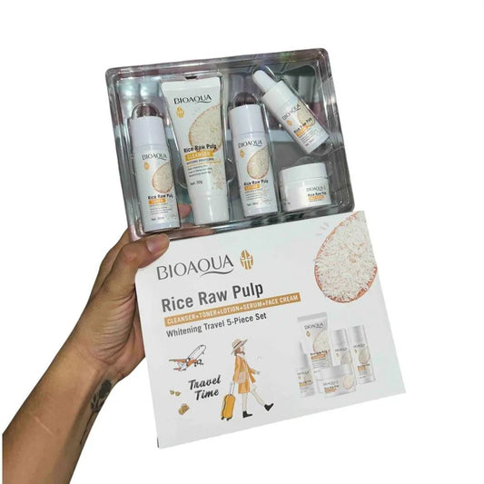 Kit Mini Arroz:  Jabón, Tónico,Serúm, Crema, Locion Bioaqua BQY6167
