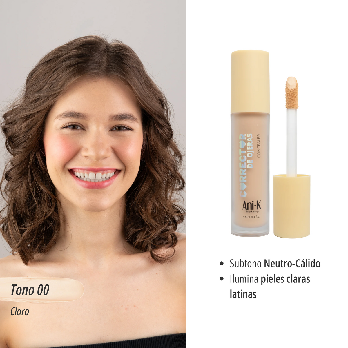 Nuevo! Corrector Liquido Alta Cobertura Bonita Anik - Tono 00 CA2668