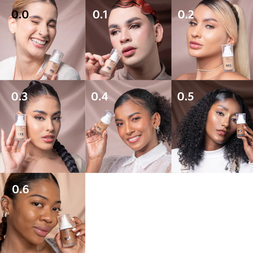 Base + Corrector Anik Bonita Empaque Vidrio CA1862 - Tono 04 Selena