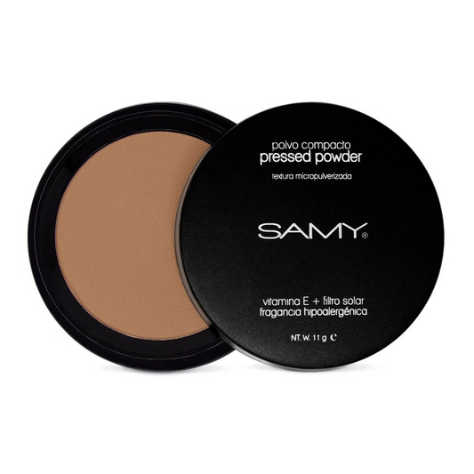 Polvo Compacto Micropulverizado con Vitamina E + Filtro Solar #05 Aceituna Samy